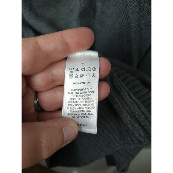 Porter&Ash Men's S Sweater Grey Pullover Four Button Close Length Long Sleeve - Picture 8 of 10